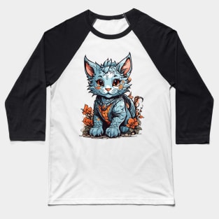 Beautiful blue Dragon Cat Baseball T-Shirt